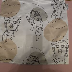 Chic Artistic Cream and Tan Accent Pillows (2)